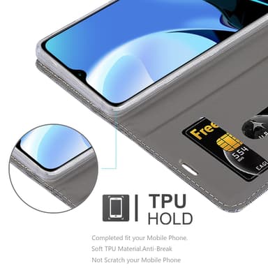Xiaomi RedMi 9T / POCO M3 lommebokdeksel etui (grå)
