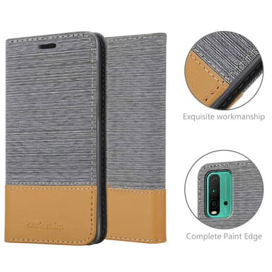 Xiaomi RedMi 9T / POCO M3 lommebokdeksel etui (grå)