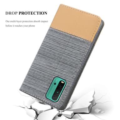 Xiaomi RedMi 9T / POCO M3 lommebokdeksel etui (grå)