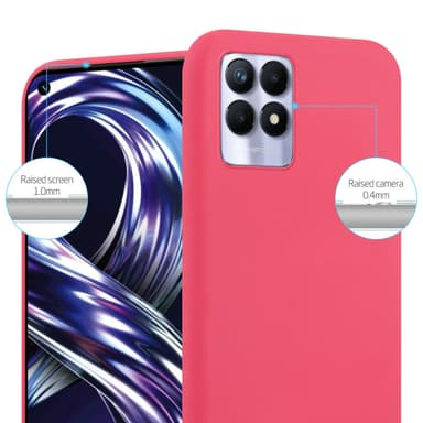 Deksel Realme 8i / Narzo 50 4G Silikon cover (rød)