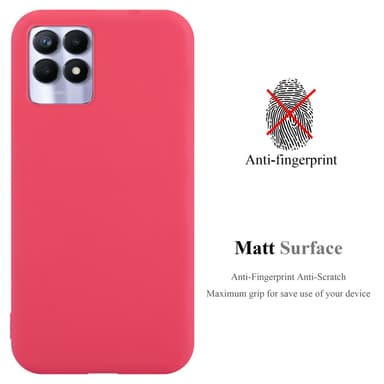 Deksel Realme 8i / Narzo 50 4G Silikon cover (rød)