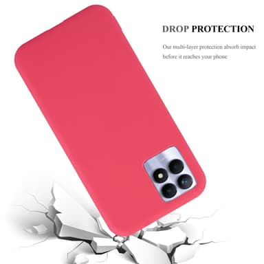 Deksel Realme 8i / Narzo 50 4G Silikon cover (rød)