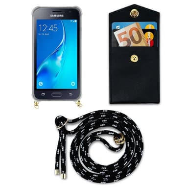 Samsung Galaxy J1 2016 Deksel med Halskjede (svart)