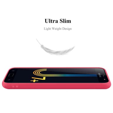Deksel Samsung Galaxy J7 PLUS / C8 Silikon cover (rød)