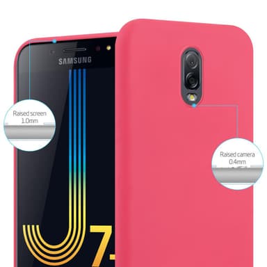 Deksel Samsung Galaxy J7 PLUS / C8 Silikon cover (rød)