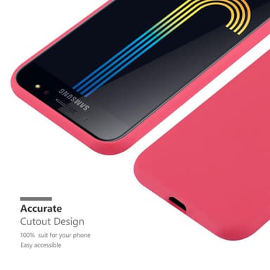 Deksel Samsung Galaxy J7 PLUS / C8 Silikon cover (rød)