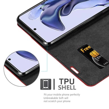 Xiaomi 11T / 11T PRO lommebokdeksel case (rød)