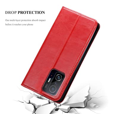 Xiaomi 11T / 11T PRO lommebokdeksel case (rød)