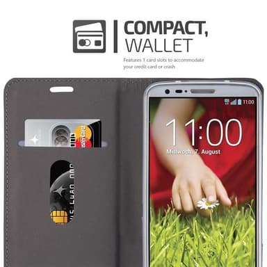 LG G2 MINI lommebokdeksel etui (grå)