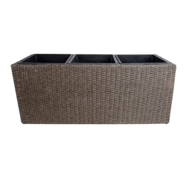 Blomsterkasse WIKER 110x39xH45cm, mørkebrun