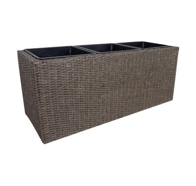 Blomsterkasse WIKER 110x39xH45cm, mørkebrun