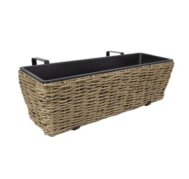 Balkong blomsterkasse FLETT 60x19xH18cm, beige