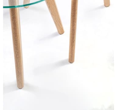 Sidebord HELENA 2stk sett D40xH40cm, D50xH45cm, glass