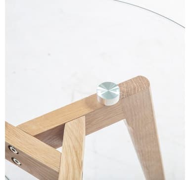 Sidebord HELENA 2stk sett D40xH40cm, D50xH45cm, glass