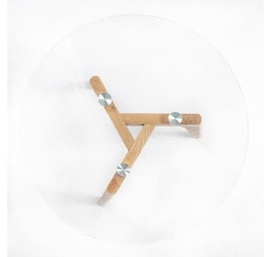 Sidebord HELENA 2stk sett D40xH40cm, D50xH45cm, glass