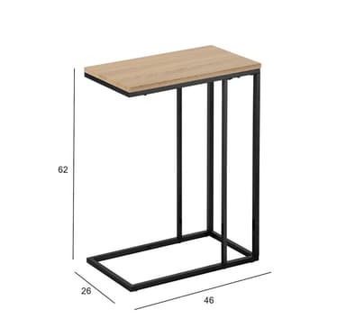 Sidebord ELT 46x26xH62cm lys brun