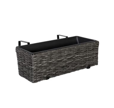 Balkong blomsterkasse FLETT 60x19xH18cm, grå