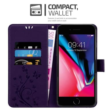 iPhone 7 / 7S / 8 / SE 2020 lommebokdeksel Blomster