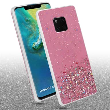 Huawei MATE 20 PRO Silikondeksel Glitter (rosa)