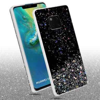 Huawei MATE 20 PRO Silikondeksel Glitter (svart)