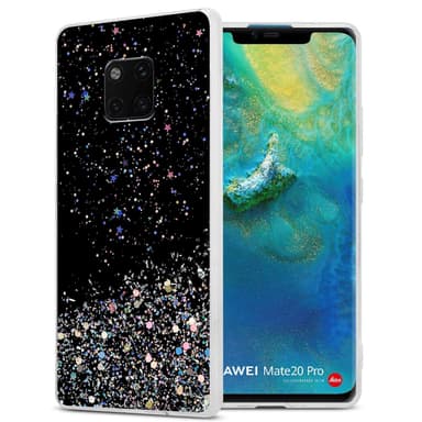 Huawei MATE 20 PRO Silikondeksel Glitter (svart)
