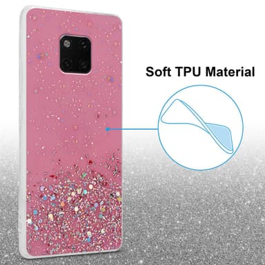 Huawei MATE 20 PRO Silikondeksel Glitter (rosa)