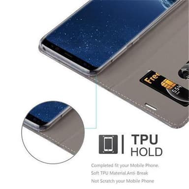 Samsung Galaxy S8 lommebokdeksel etui (grå)