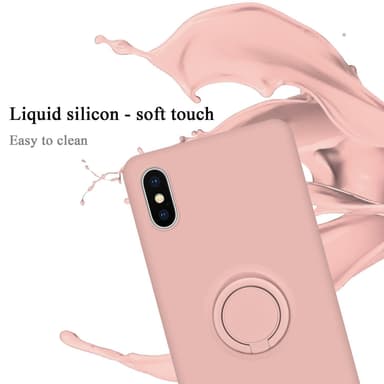 Deksel iPhone XS MAX Ring Case (rosa)