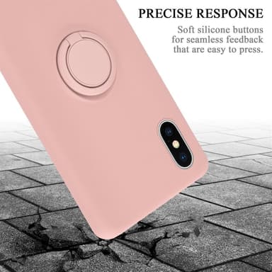 Deksel iPhone XS MAX Ring Case (rosa)