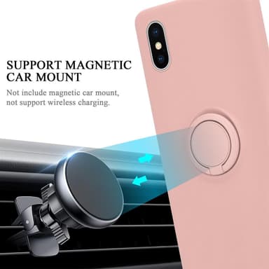 Deksel iPhone XS MAX Ring Case (rosa)