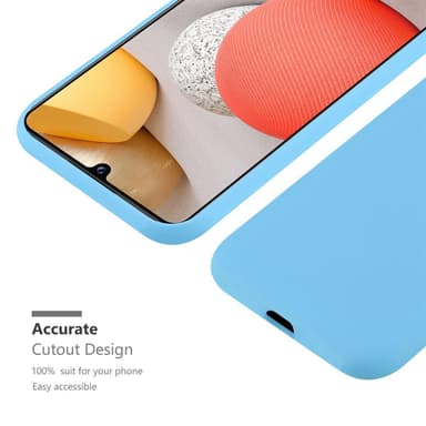 Deksel Samsung Galaxy A42 4G Silikon cover (blå)
