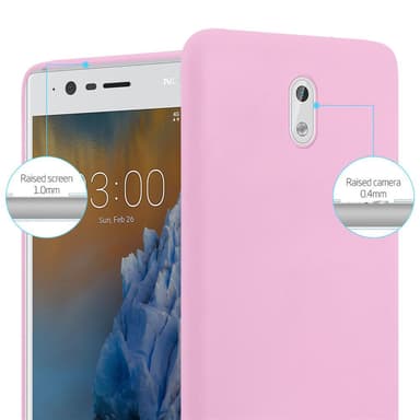 Deksel Nokia 3 2017 Silikon cover (rosa)