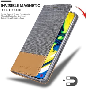 Samsung Galaxy A80 / A90 4G lommebokdeksel etui (grå)