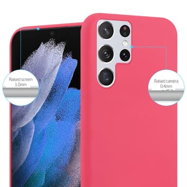 Deksel Samsung Galaxy S22 ULTRA Silikon cover (rød)
