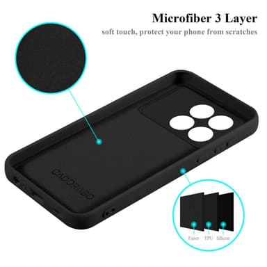 Xiaomi Poco X6 Pro silikondeksel case (Svart)