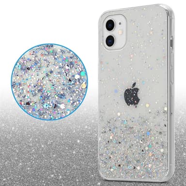 iPhone 11 PRO MAX Silikondeksel Glitter (gjennomsiktig)