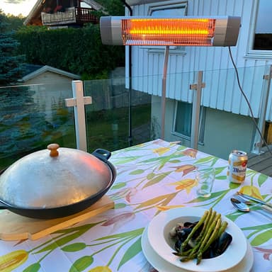 Norveco Star 2000W terrassevarmer med stativ og termostat