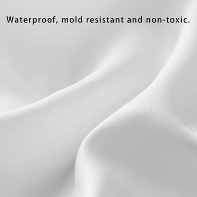 Dusjforheng 180 x 200 cm Polyester (Hvit)