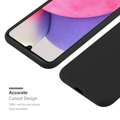 Deksel Samsung Galaxy A33 5G Silikon cover (svart)