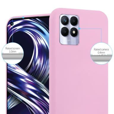 Deksel Realme 8i / Narzo 50 4G Silikon cover (rosa)