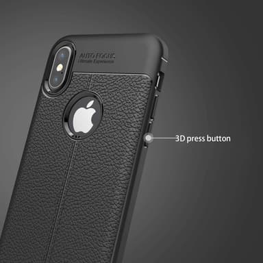 iPhone X / XS Deksel Kunstskinn (svart)