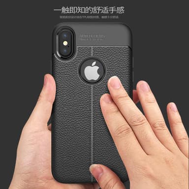 iPhone X / XS Deksel Kunstskinn (svart)