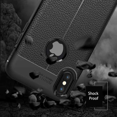 iPhone X / XS Deksel Kunstskinn (svart)