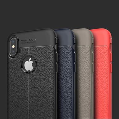 iPhone X / XS Deksel Kunstskinn (svart)