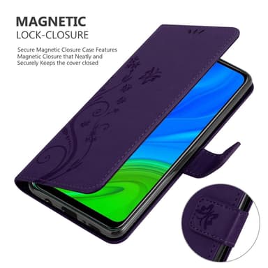 Huawei P SMART 2020 lommebokdeksel Blomster (lilla)