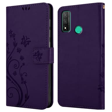 Huawei P SMART 2020 lommebokdeksel Blomster (lilla)
