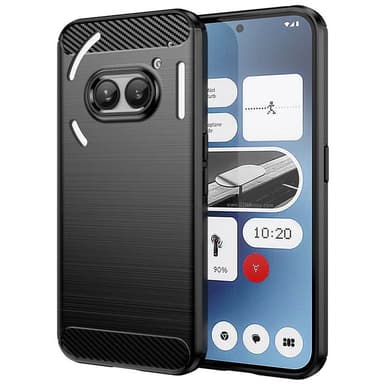 Børstet silikondeksel Nothing Phone 2a Plus - Sort