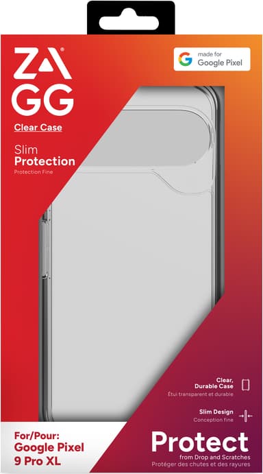Zagg Google Pixel 9 Pro XL gjennomsiktig deksel