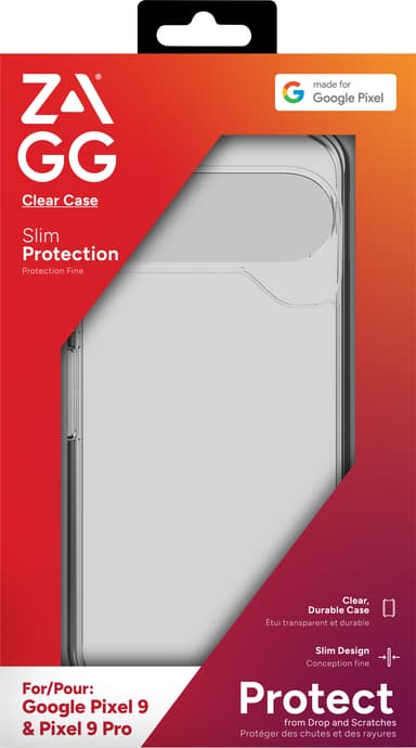 Zagg Google Pixel 9/9 Pro gjennomsiktig deksel