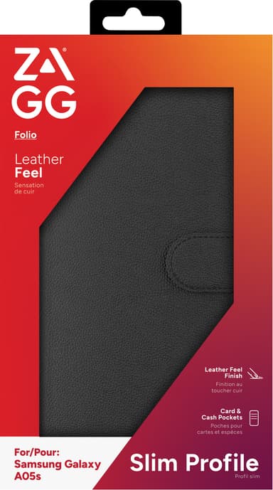 Zagg Samsung Galaxy A05s lommebokdeksel (sort)